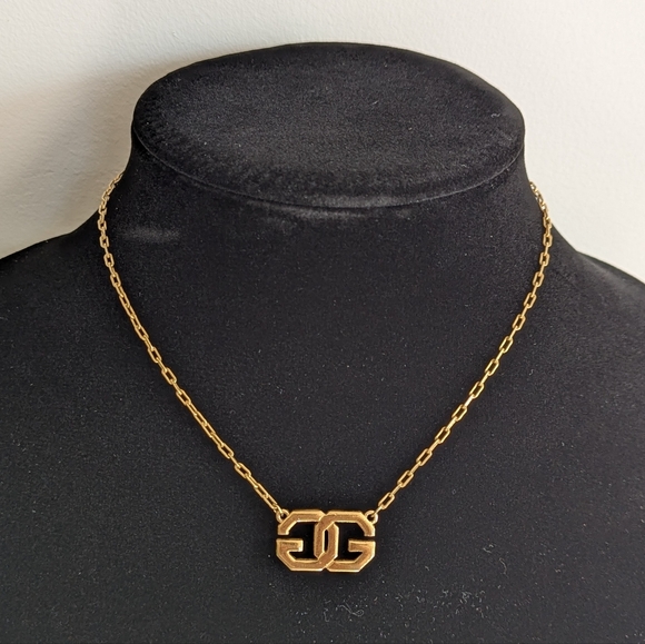 Givenchy vintage double G gold tone necklace - Picture 8 of 13